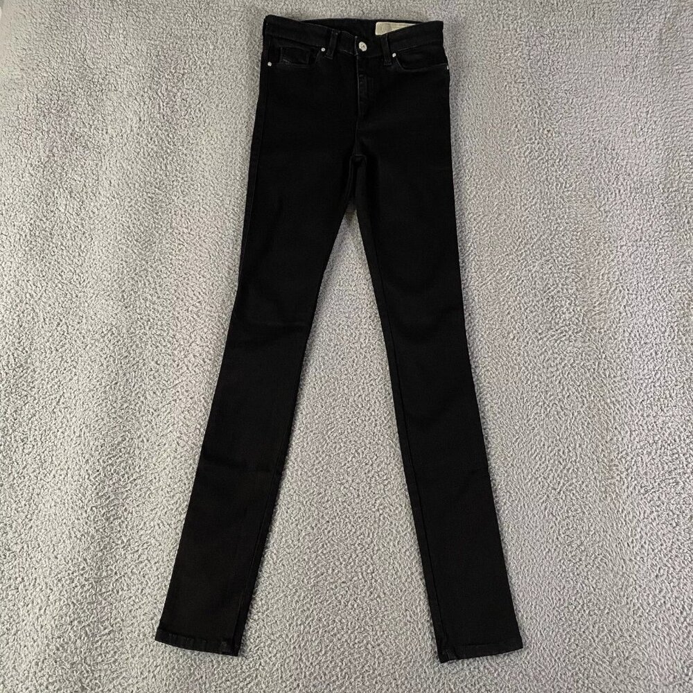 Diesel Skinzee High Jeans Womens 24x32 Black Super Slim Skinny Stretch Denim